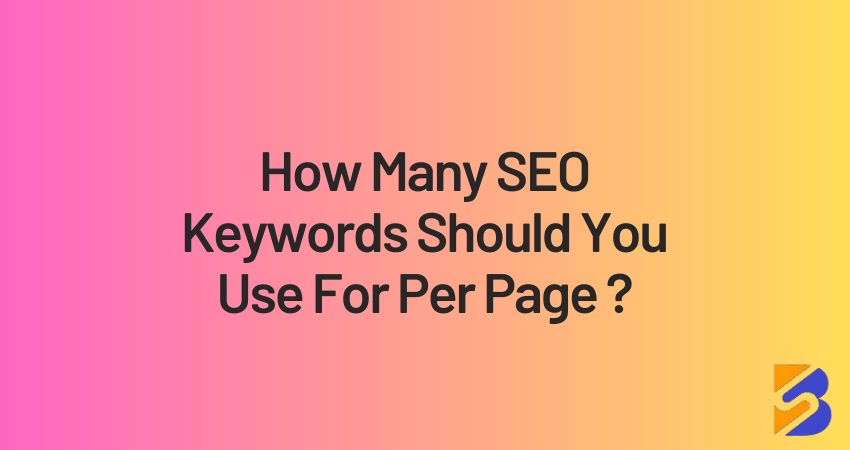 How Many Keywords For Per Page